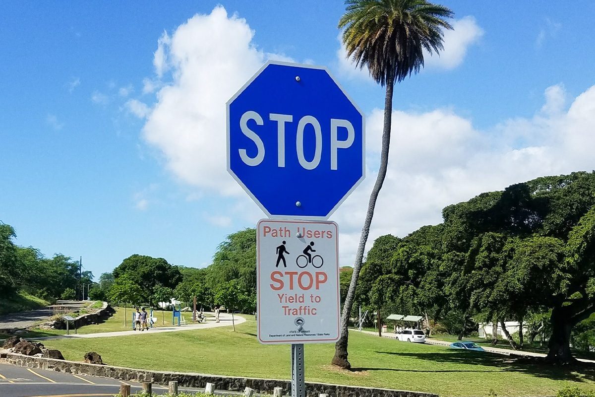 If You See a Blue Stop Sign, Here's What It Means