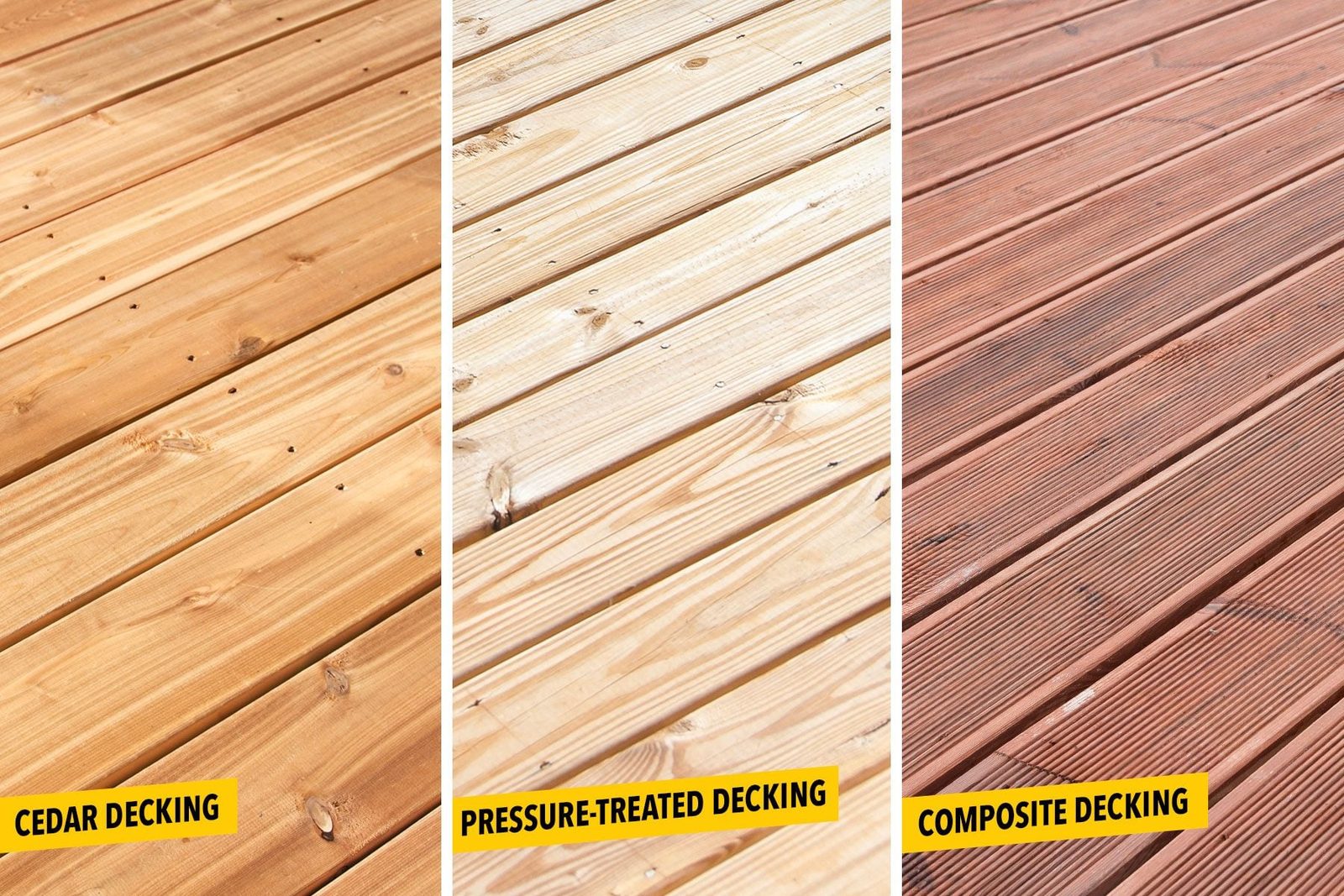 How to Choose Between Cedar, Pressure Treated Wood & Composite Decking