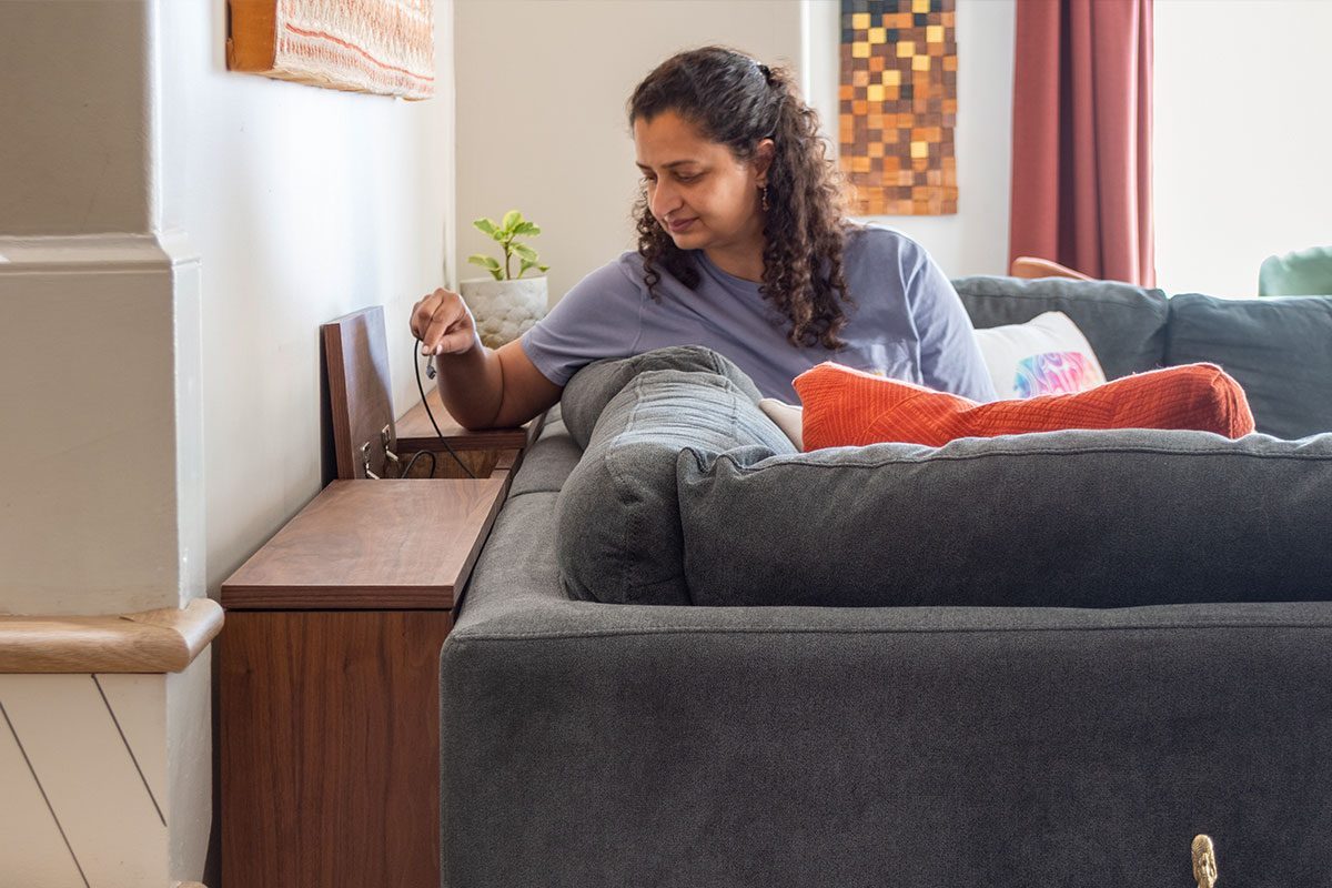 Diy Diaries Anika Gandhi's Diy Sofa Table With Charging Storage Anikas Diy Life 7