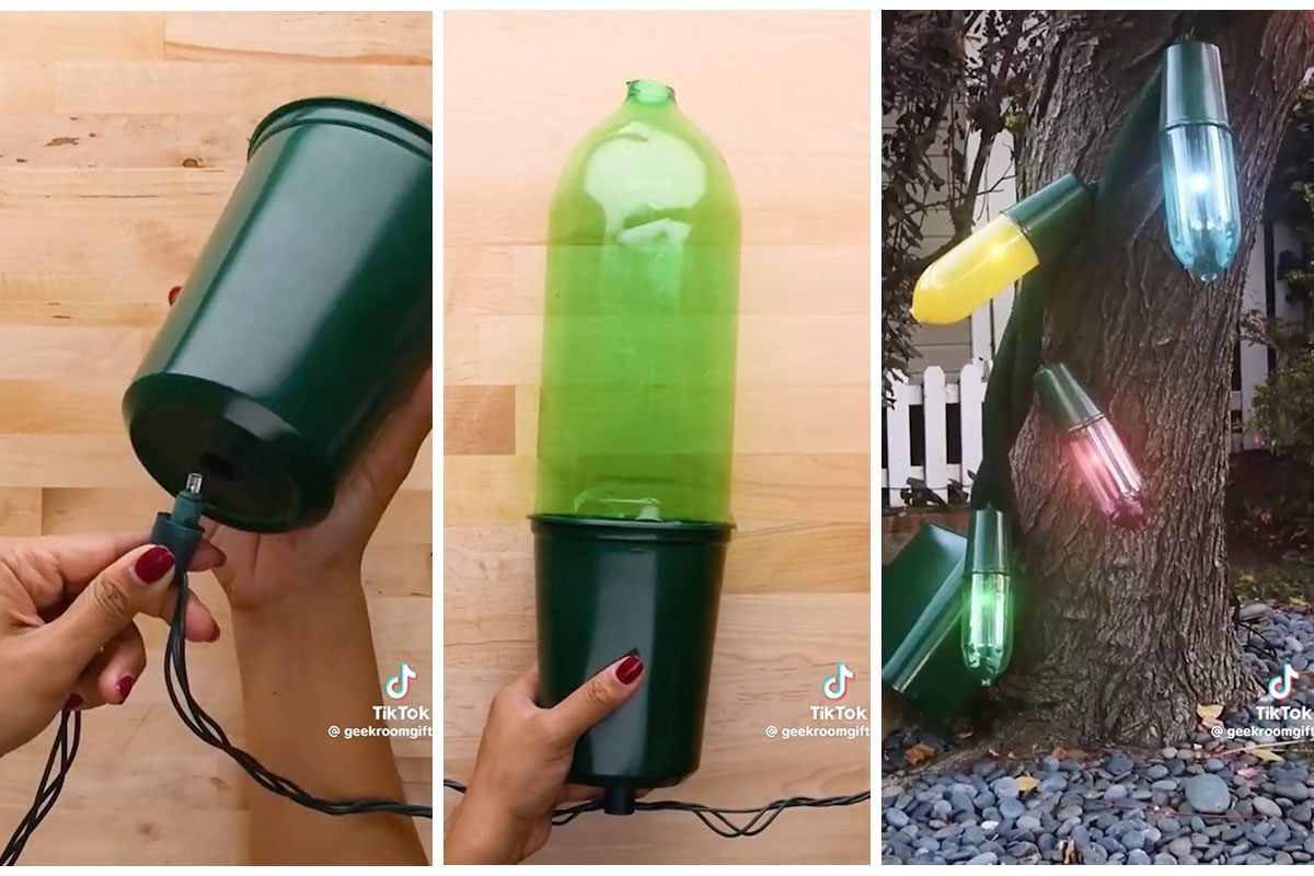 DIY Jumbo Christmas Light Decorations Via GeekRoomGift TikTok