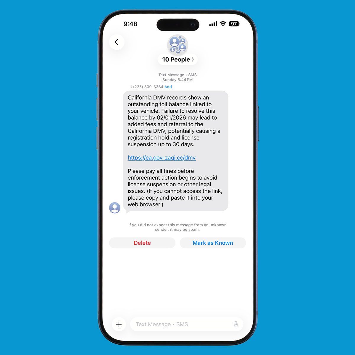 The Latest DMV Text Scam Is Hiding in a Group Text — What to Know