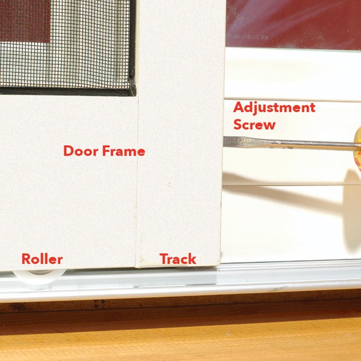 sticking patio screen door fix