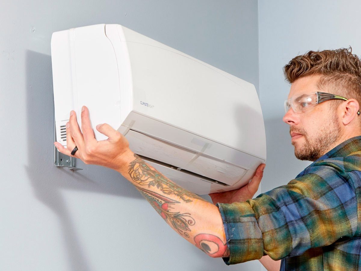 installing mini-split heating and cooling system in garage