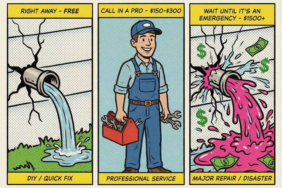 Domestic disaster cost differential represented by comic book illustrations