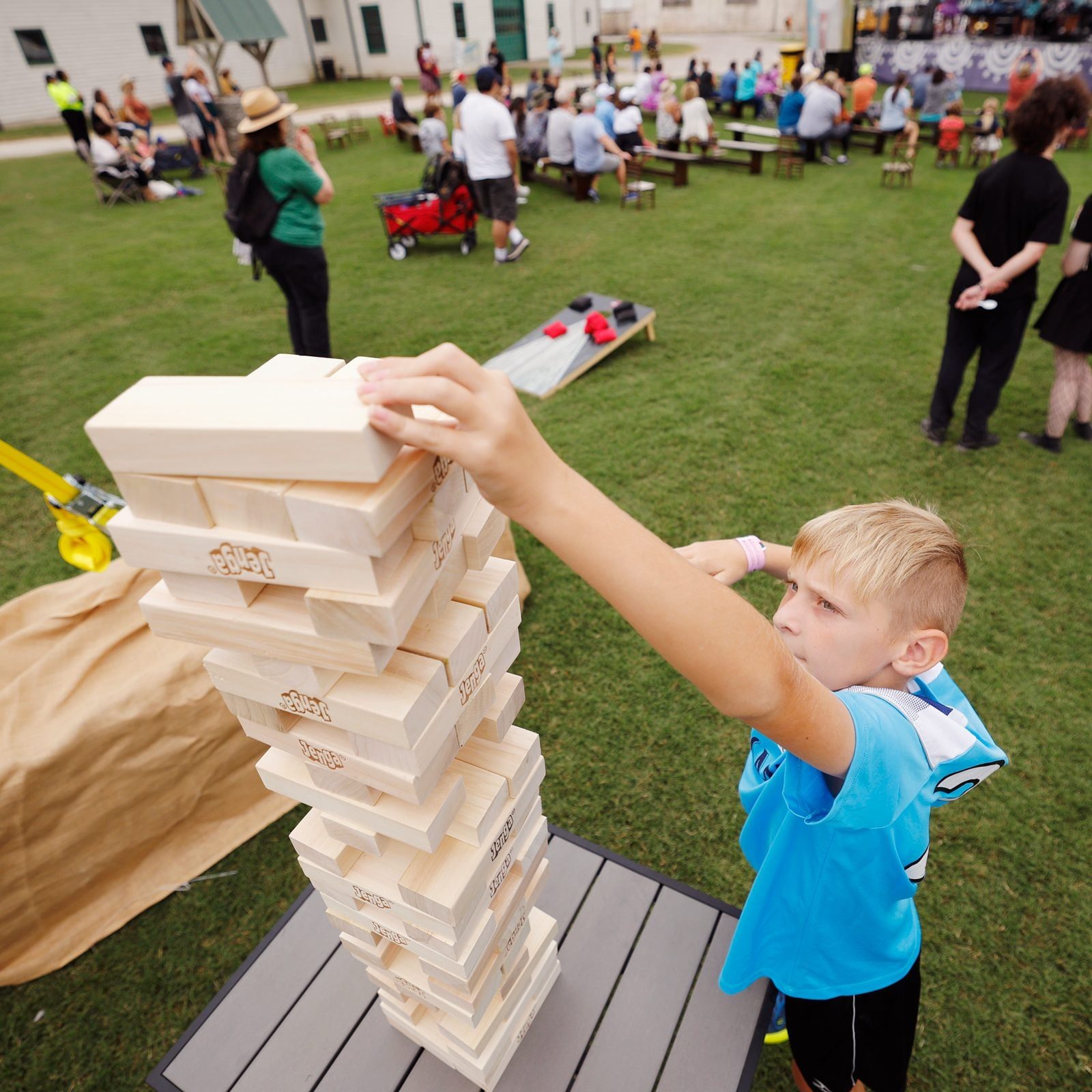 Every Summer Party Needs Giant Jenga for the Ultimate Backyard Game