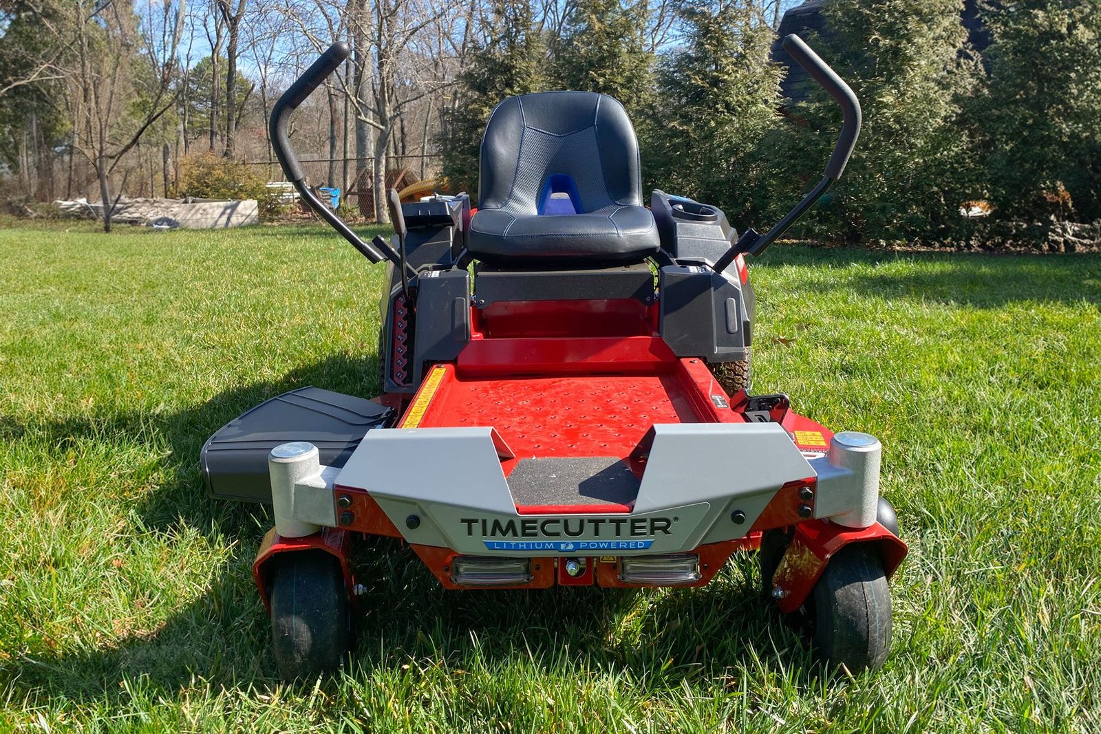 Front side of Toro Electric Zero Turn Mower