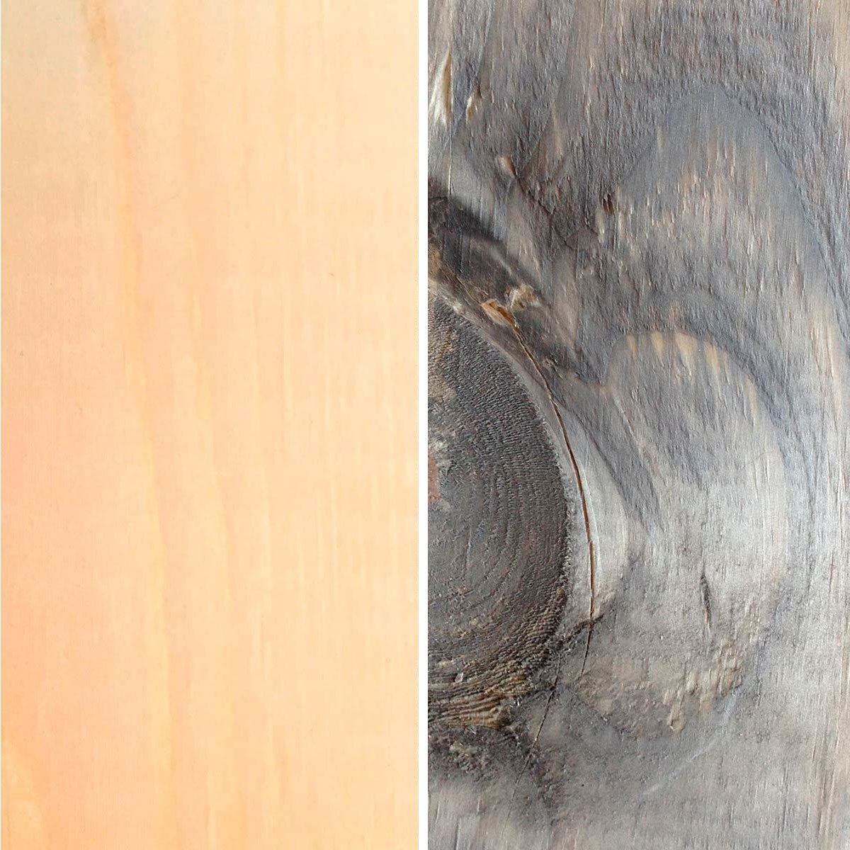 Before And After Pine And Iron Vinegar