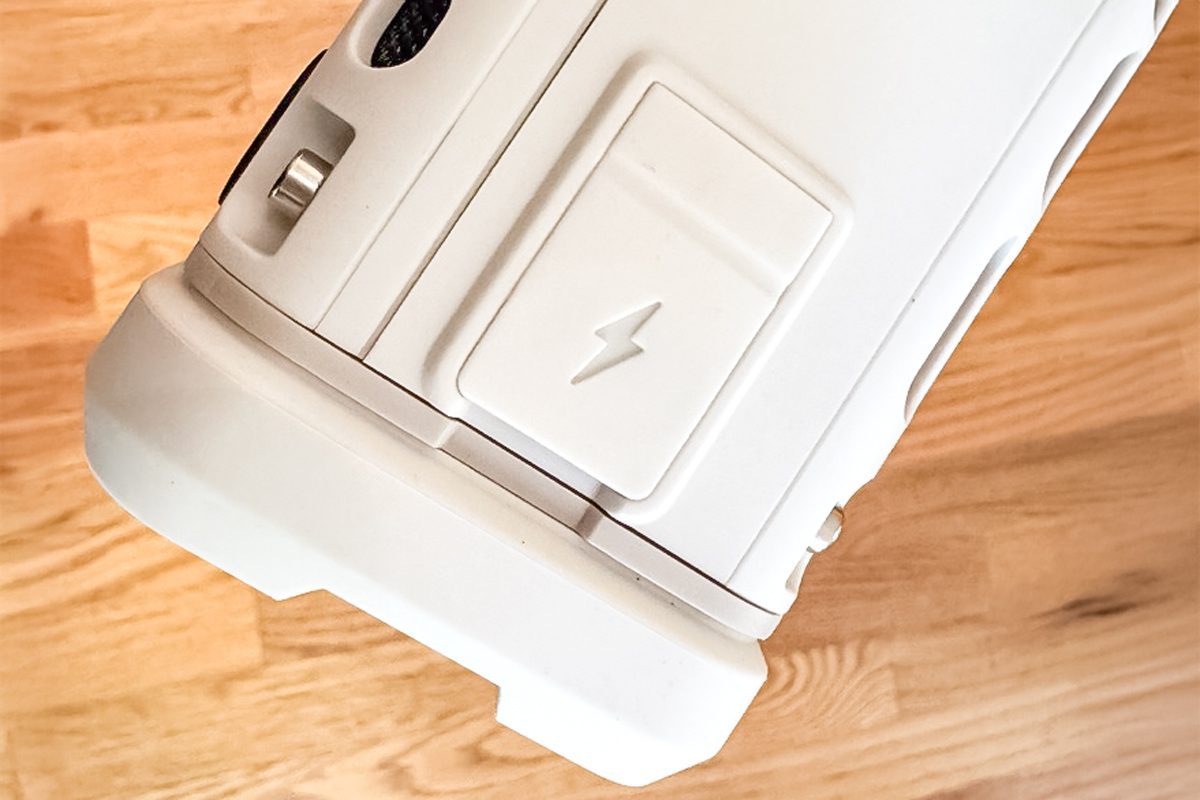 close up of Turtlebox Ranger charging port