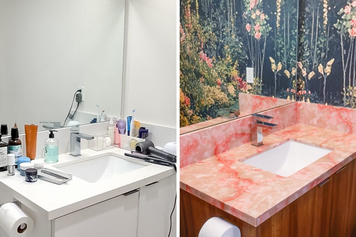 This DIYer Turned Their Ordinary Bathroom Into a Lush Secret Garden Paradise