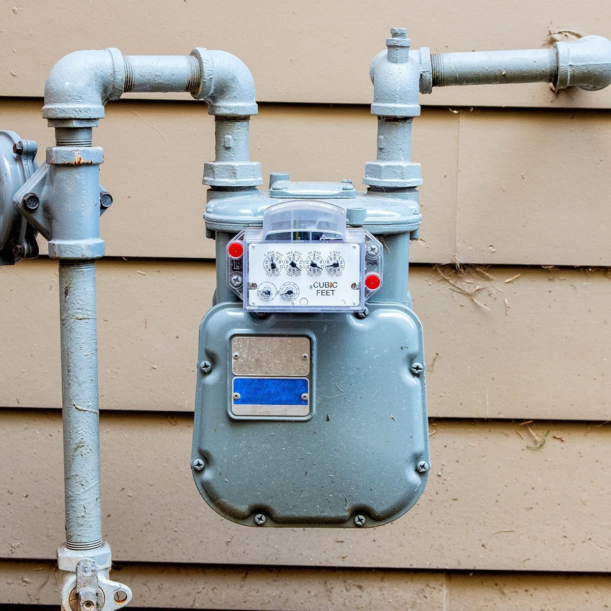 A residential natural gas meter