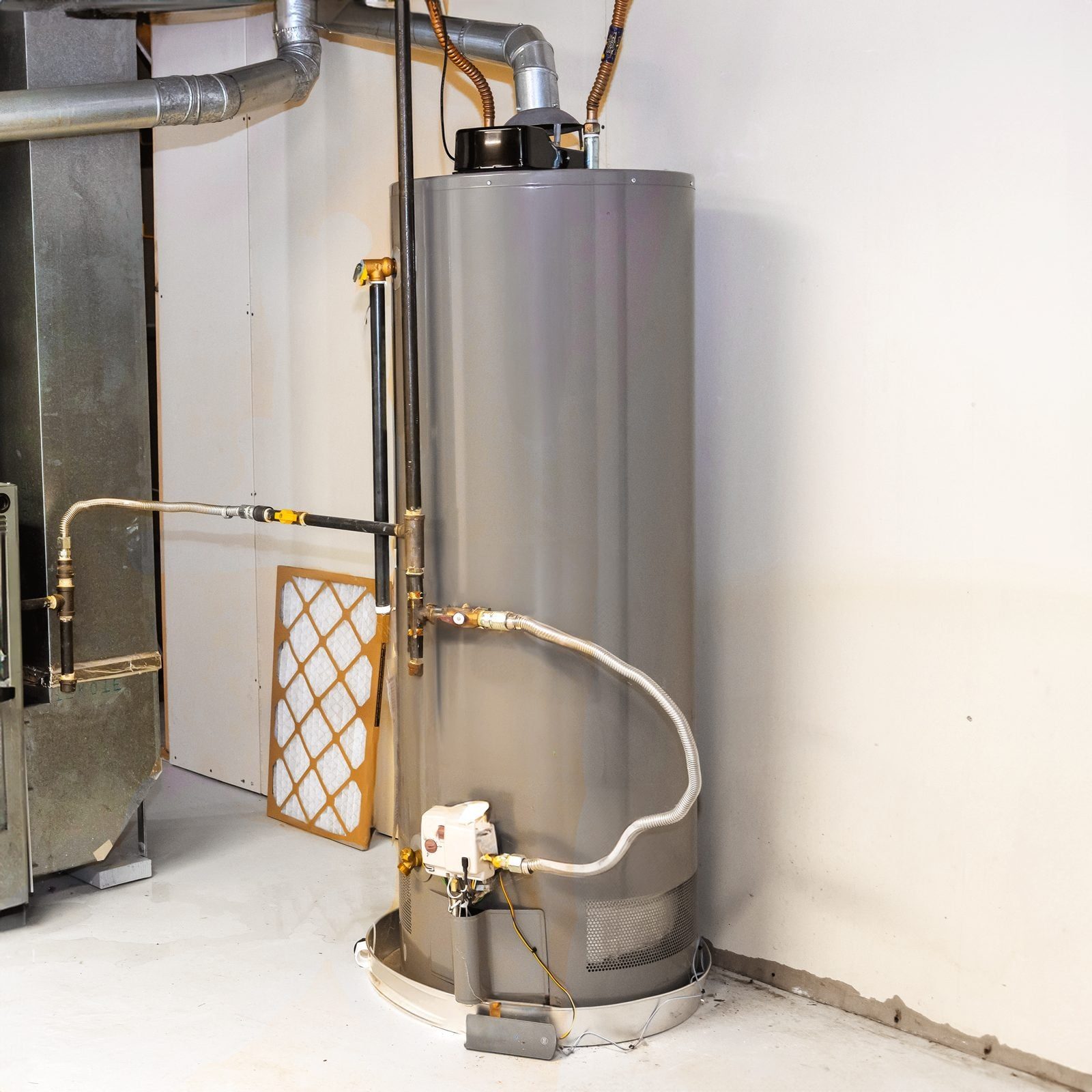 water heater in basement