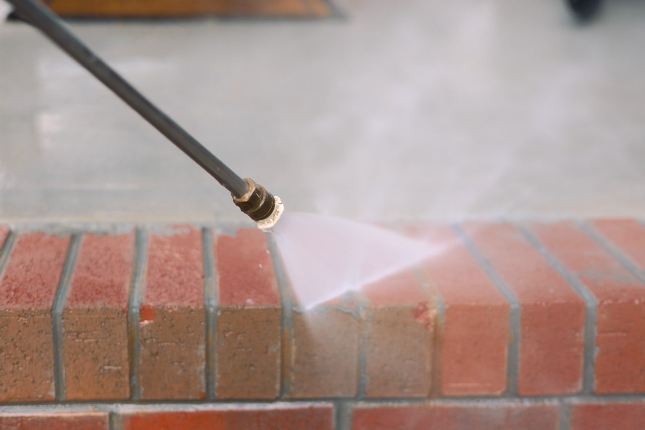Pressure Washing House Steps