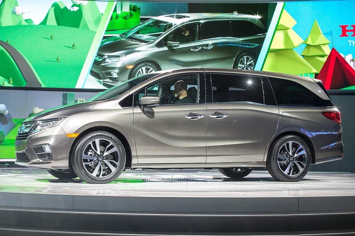 The 2018 Honda Odyssey is unveiled during a press conference at the 2017 North American International Auto Show in Detroit, Michigan, Januar