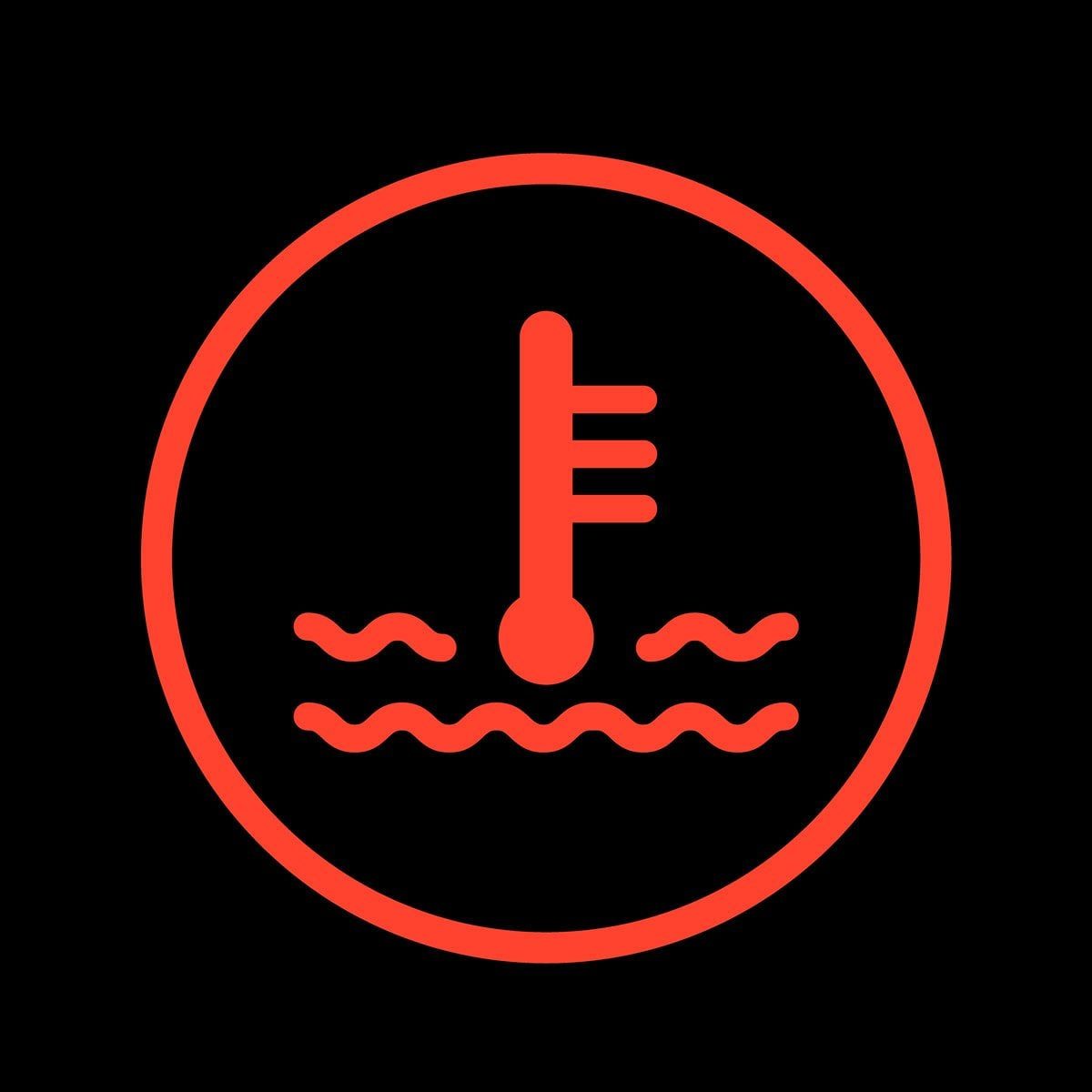 Car engine heat sensor icon