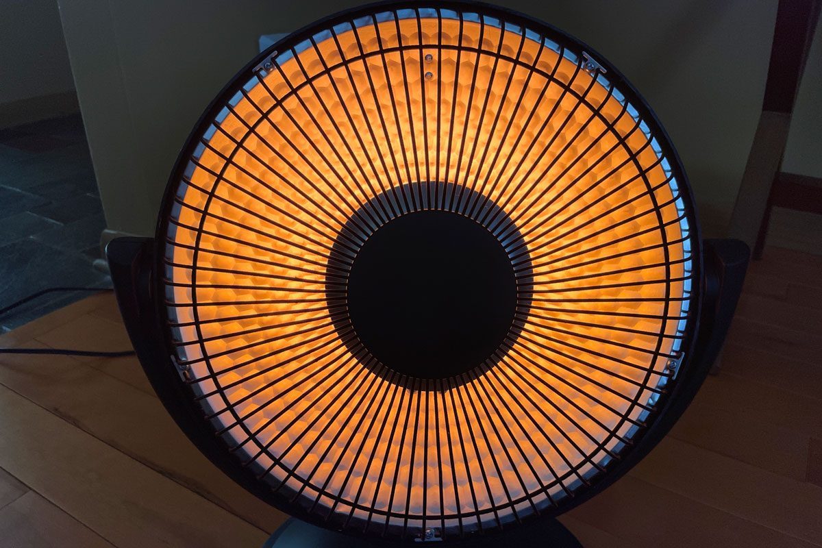 Kismile Radiant Space Heater aglow