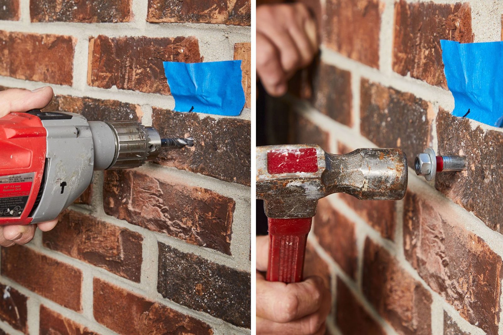 Drilling hole in masonry