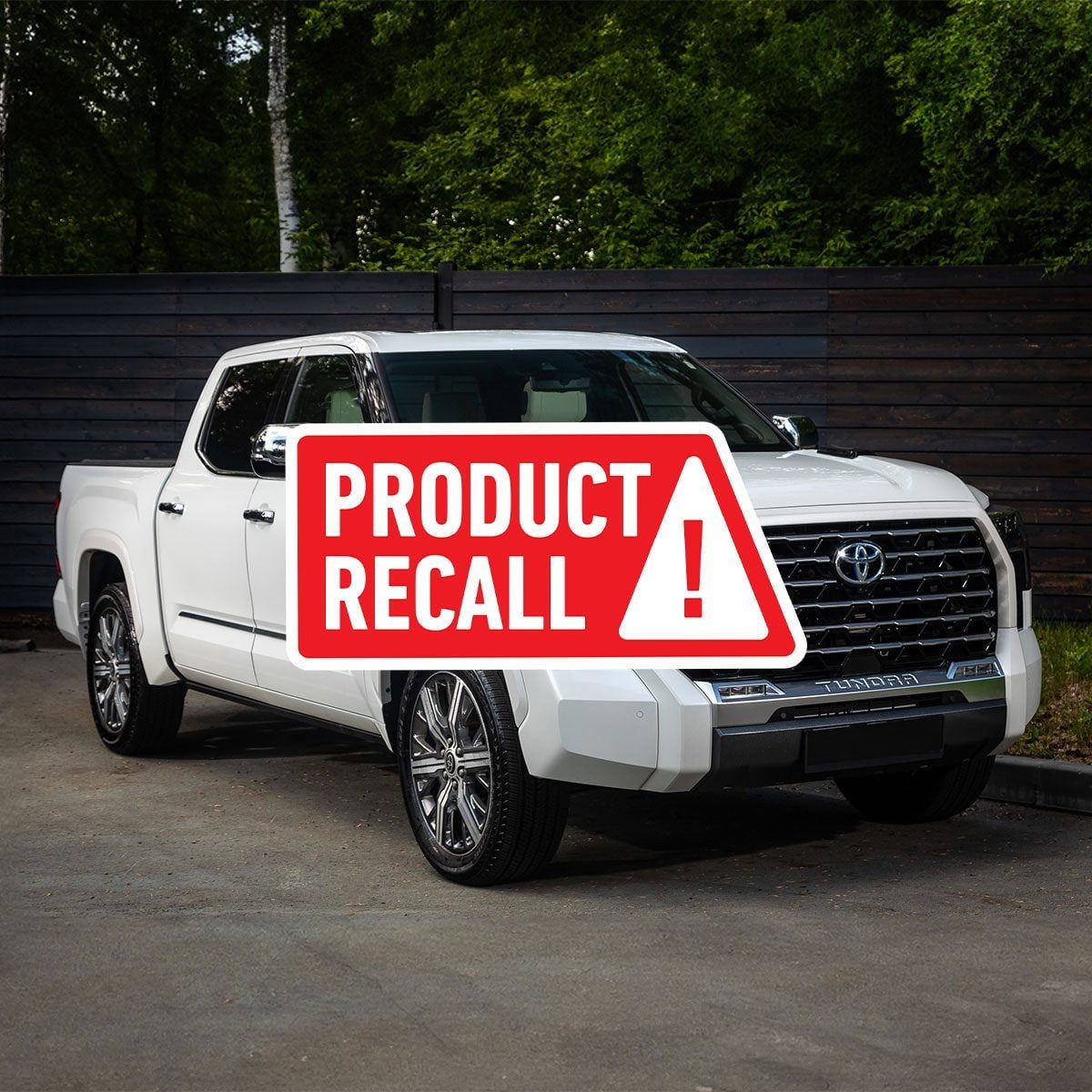 Toyota Tundra, parked on the street on a warm summer day against the backdrop of park
