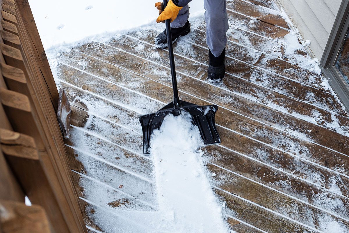 The Right Way to Remove Snow Without Damaging Your Deck