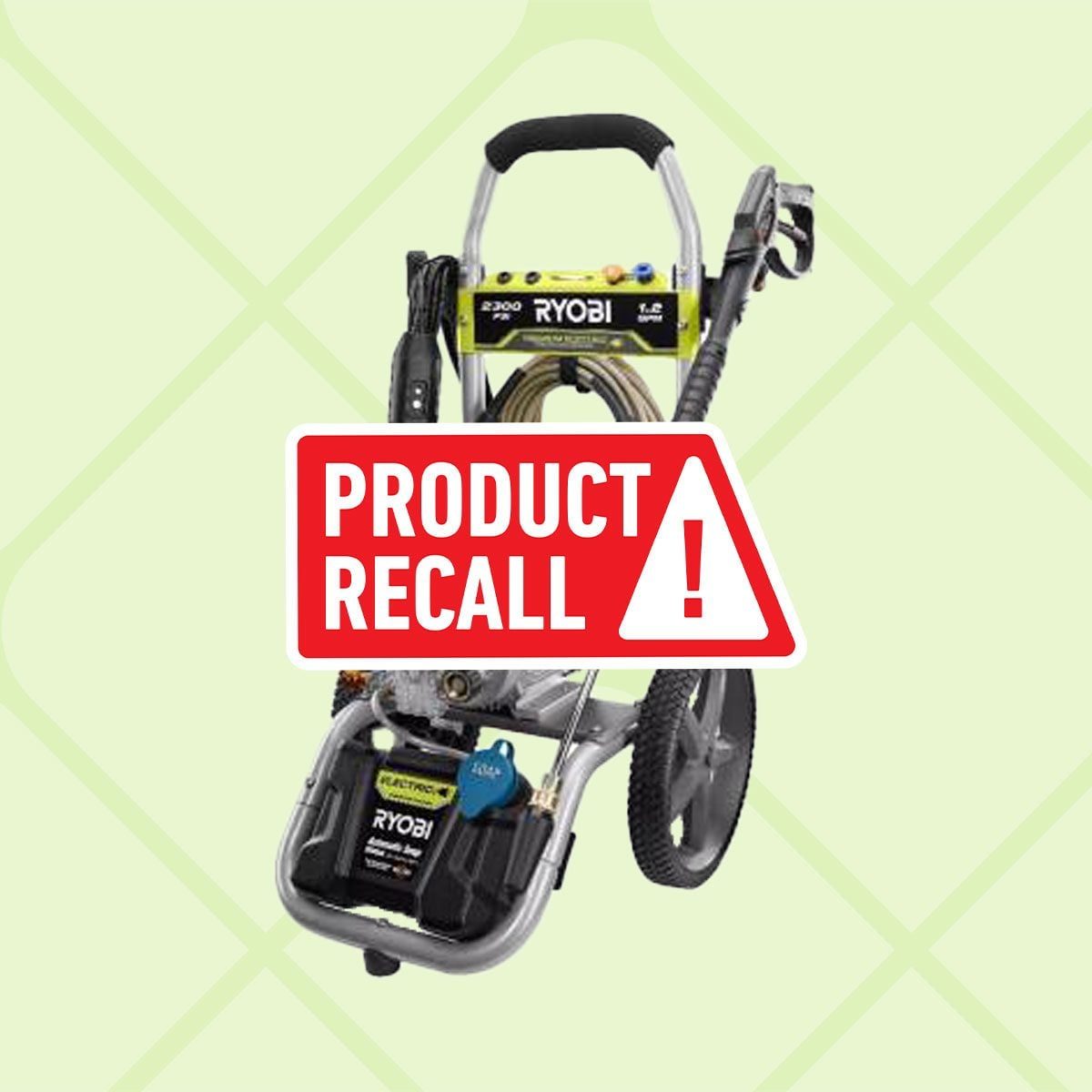 Ryobi Pressure Washers Recalled