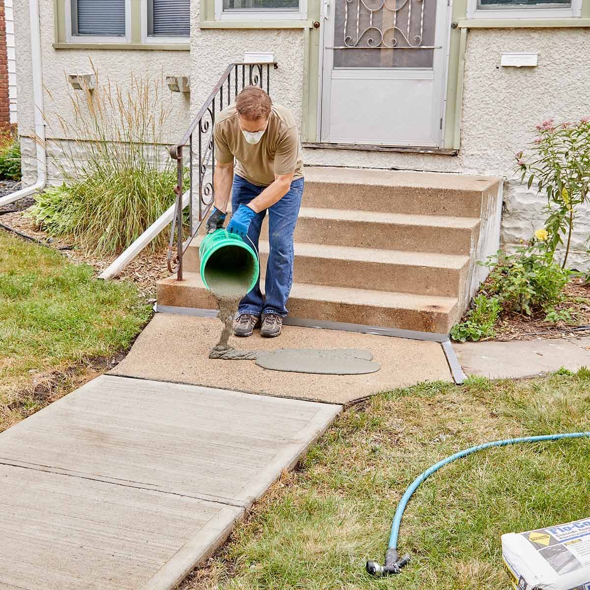 Resurfacing a Sidewalk is Easy to DIY