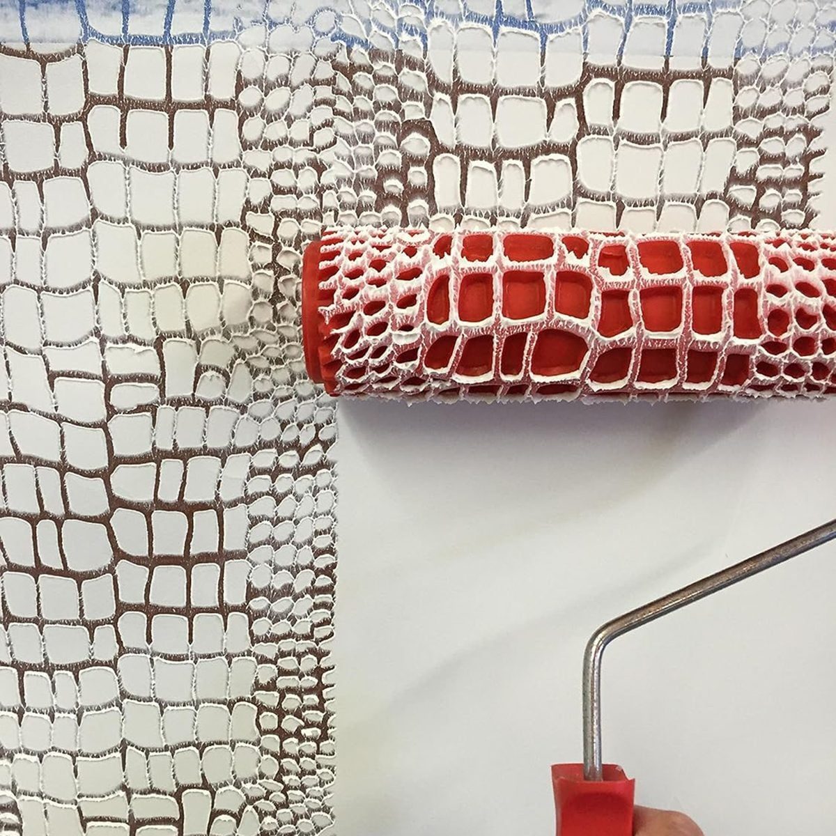 Using Textured Roller to Paint
