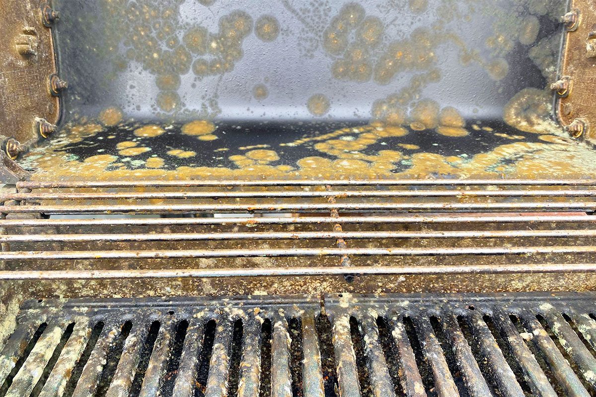 If You See Weird Green Stuff On Your Grill, Here's What It Means