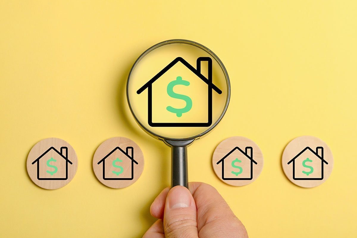 House price increase, value increase for real estate, home or real estate investment.