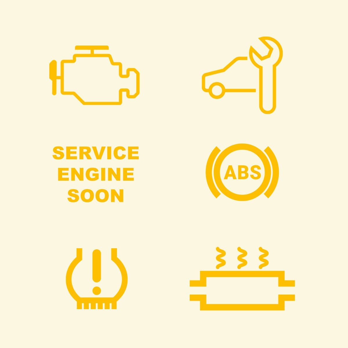 Urgent Dashboard Symbols Warning Lights