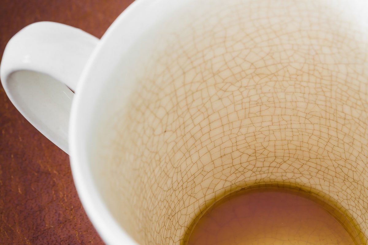 Hot coffee cup with selective focus