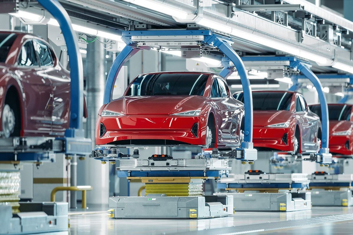 EV Production Line on Advanced Automated Smart Factory