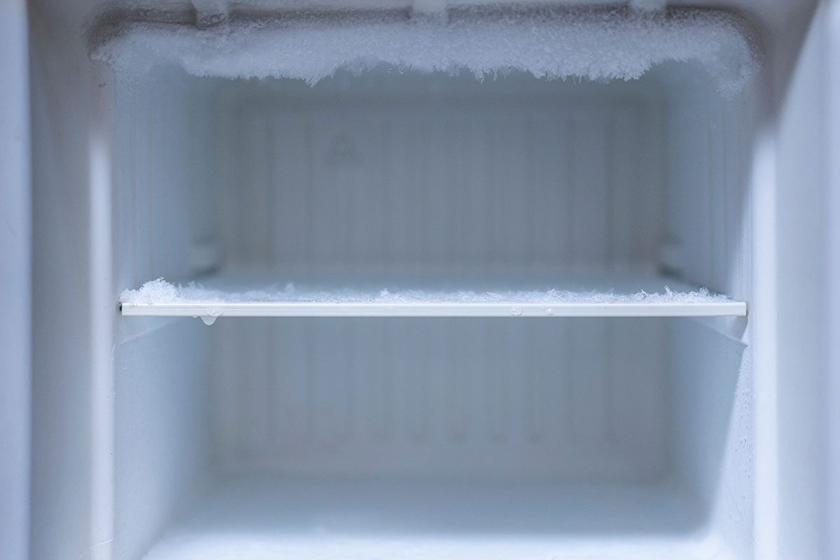 Close-Up Of Open Refrigerator