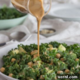 curly kale salad tahini dressing | AFoodCentricLife.com