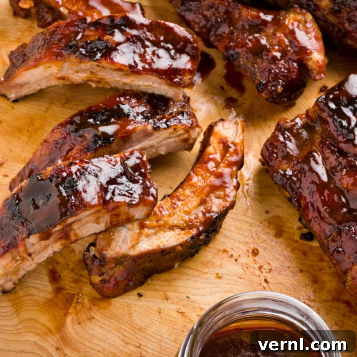 Baby Back Ribs -3194 Baby Back Ribs στον Φούρνο με σάλτσα Hoisin-Bourbon.