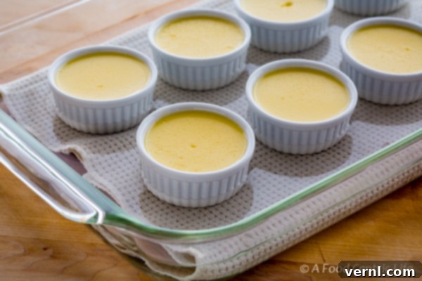 Πορτοκαλί Κρεμ Μπρουλέ 3 Crème brûlée σε μπεν μαρί
