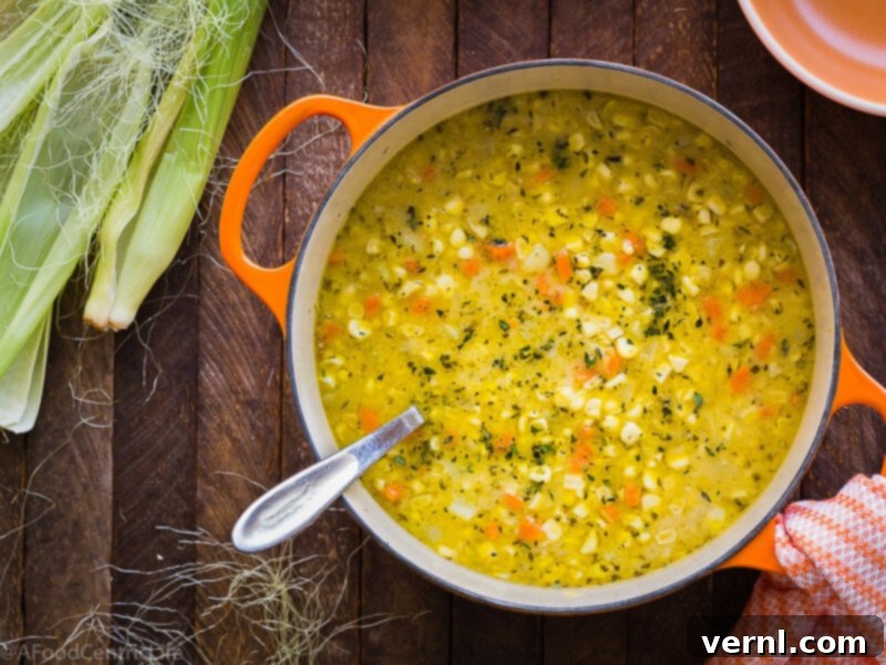 κρεμώδης σούπα καλαμποκιού | AFoodCentricLife.com