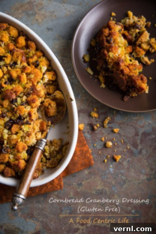 cornbread cranberry dressing | A FoodCentricLife.com