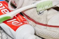 Toothpaste Sneaker Cleaning Hack