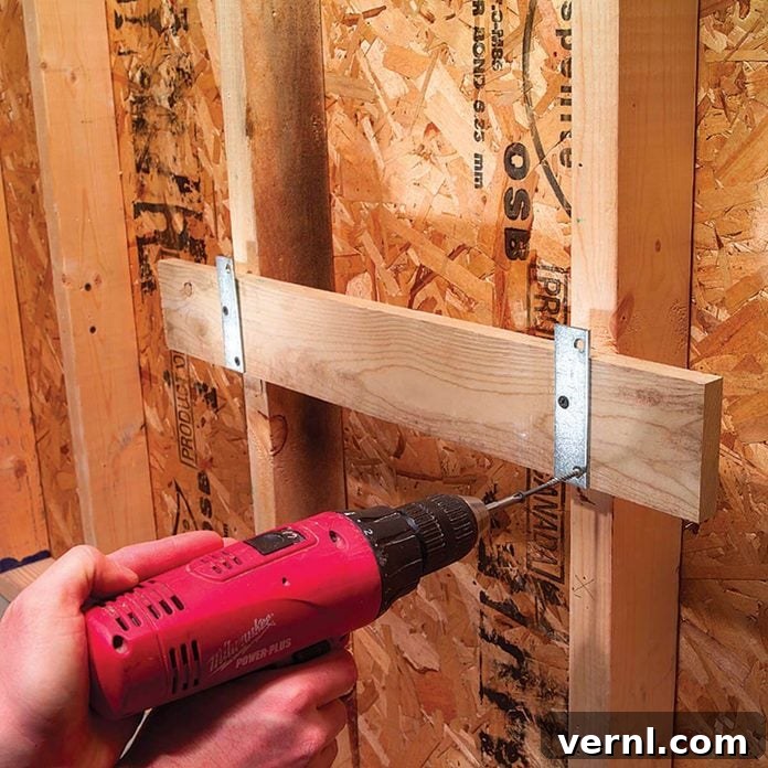 Master Your Wheelbarrow Storage with This DIY Rack 3 Installing metal mending plates on a 1x4 support for a wheelbarrow rack