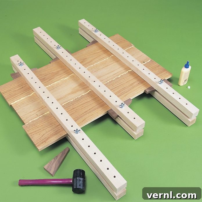 DIY Woodworking Edge Gluing Clamps for Flat Panels