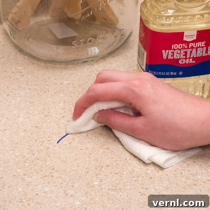 Banish Permanent Marker Stains from Laminate 3 permanent marker HH vegetable oil remover