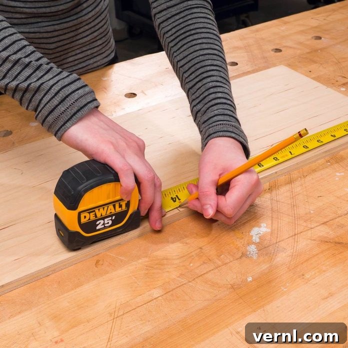 Fortify Your Reusable Grocery Bags 4 Measuring a piece of plywood for the grocery bag base