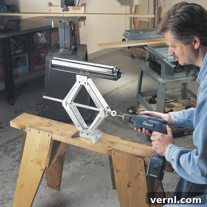 outfeed roller jack