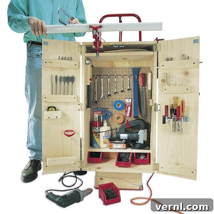 Build Your Own Mobile Tool Cart 2 Mobile Tool Chest on Dolly, ready for transport