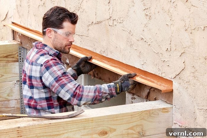 Flashing Explained: Common Types and How They Function 7 A man is installing drip edge flashing under the roof