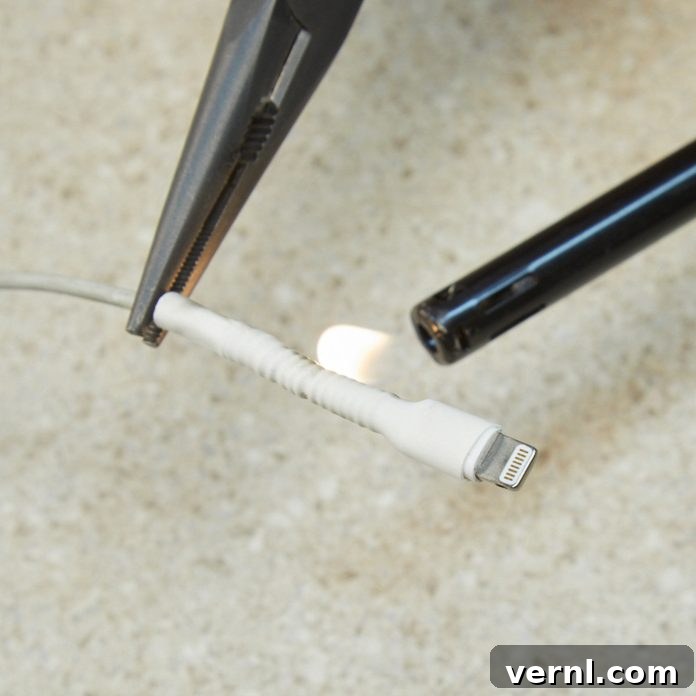 Charger Lifespan: Maximize Its Durability 3 HH phone charger heat shrink tubing pen spring hack