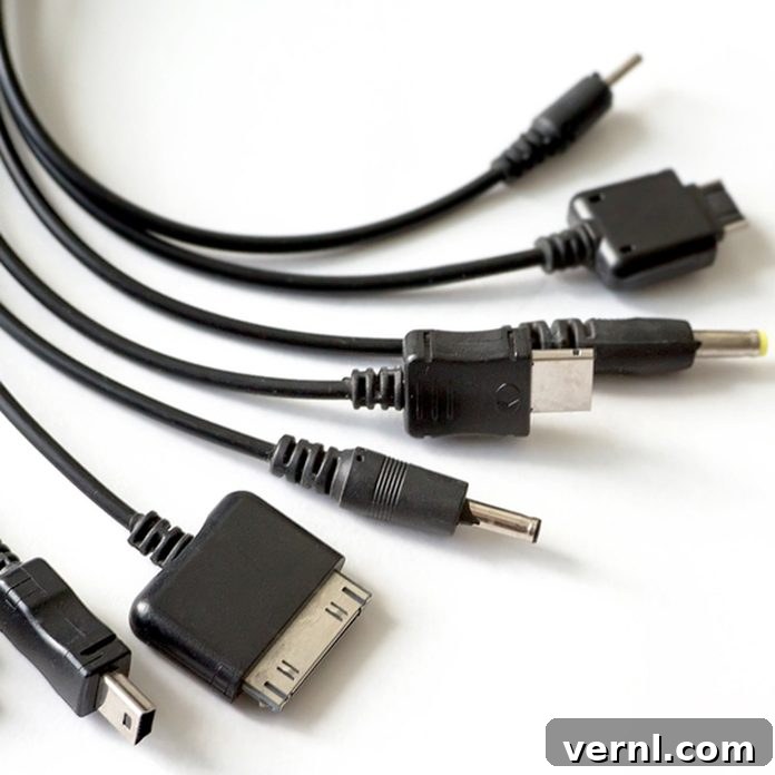 Smart Solutions for Old Cords and Chargers 2 old phone chargers cables wires