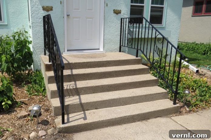 UGL NuDeck Concrete Solutions 2 Old, worn concrete stairs showing signs of deterioration before restoration.