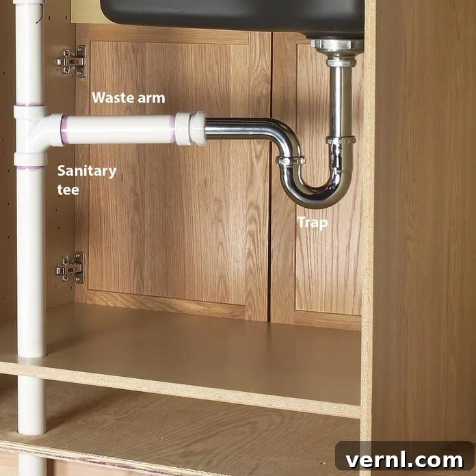 Avoid This Critical Vertical Drain Trap Plumbing Blunder 3 right way to connect trap to vertical drain