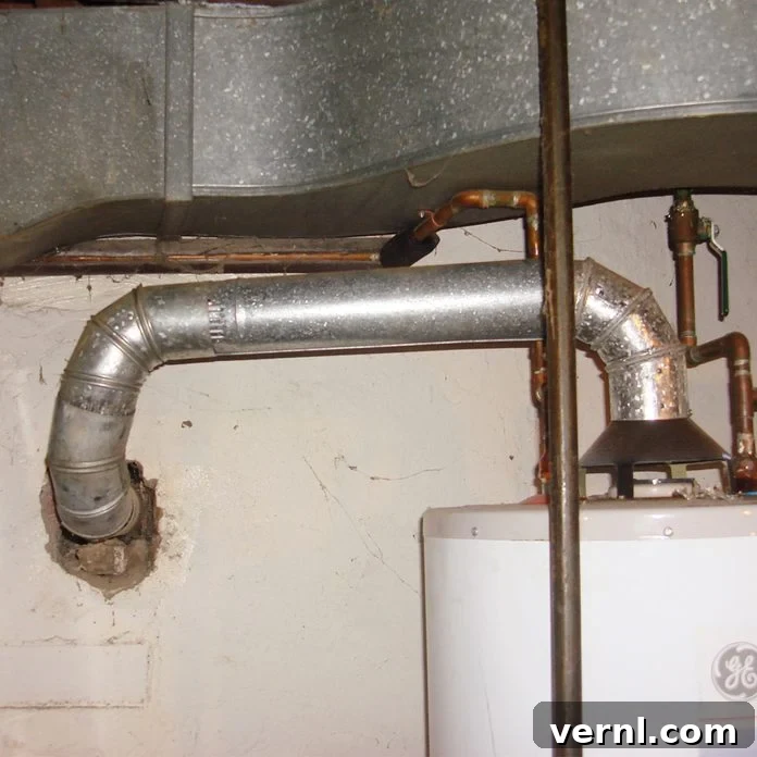 This Water Heater Venting Mistake Could Kill You 2 incorrect water heater vent installed