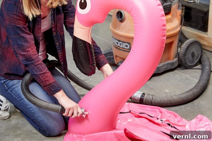 Shop Vac Magic: Inflate Your Gear in Seconds 3 HH Handy hint flamingo blow up pool tow Shop vac